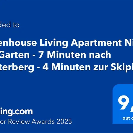 Greenhouse Living Nivis Mit Garten - 4 Minuten Nach Winterberg - Wandern, Mountainbike Fahren - Geniessen Apartment *